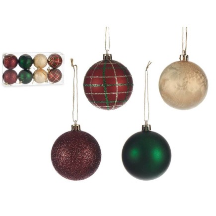 Set di palline di Natale multicolore 6 cm in plastica (24 pezzi)