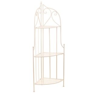 Étagère d'Angle Alexandra House Living Blanc Métal Fer Forge 30 x 38 x 30 cm