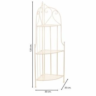 Étagère d'Angle Alexandra House Living Blanc Métal Fer Forge 30 x 38 x 30 cm