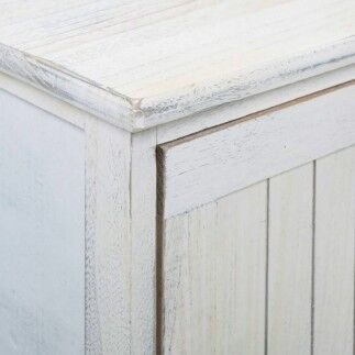 Coffre Alexandra House Living Blanc Bois de paulownia Bois MDF 40 x 45 x 104 cm