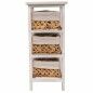 Mesita de Noche Alexandra House Living Blanco 25 x 57 x 25 cm
