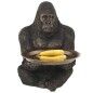 Figura Decorativa Alexandra House Living Dorado Plástico Gorila 38 x 55 x 47 cm Bandeja