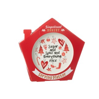 Assiette ronde en céramique rouge 39*4*37 cm