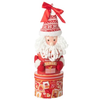 Bote de provisiones de papel rojo 18x13x47 cm