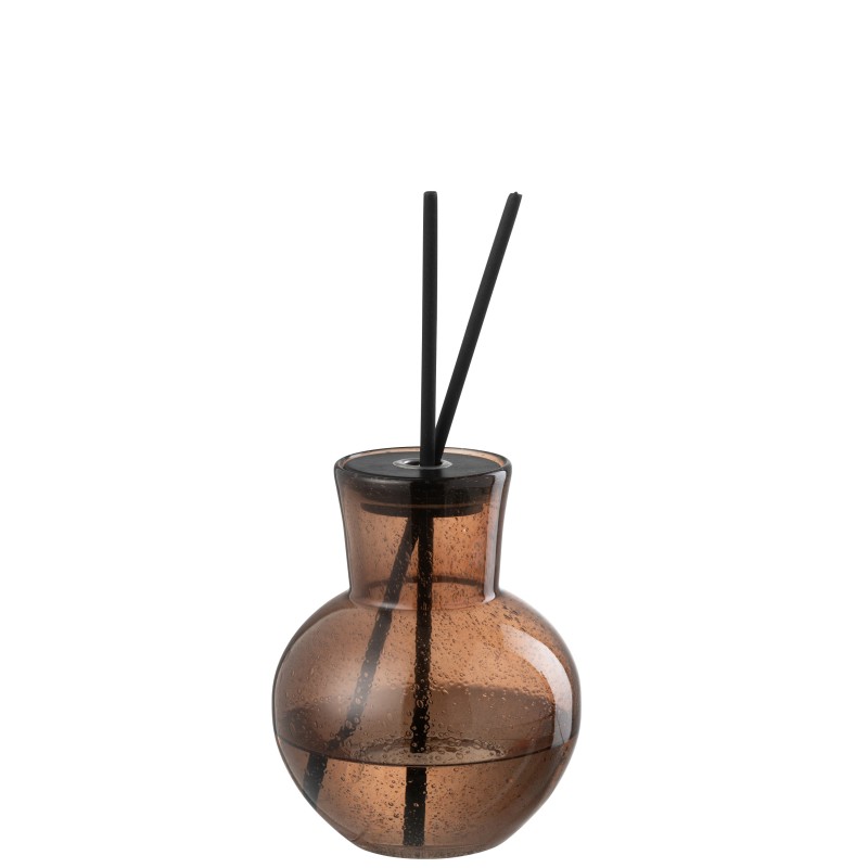 Vaso per olio profumato Li-Ly Land con coperchio in vetro marrone 15x15x19 cm Vaso per olio profumato Li-Ly Land con coperchio in vetro marrone 15x15x19 cm