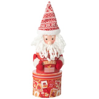 Bote de provisiones de papel rojo 18x13x47 cm