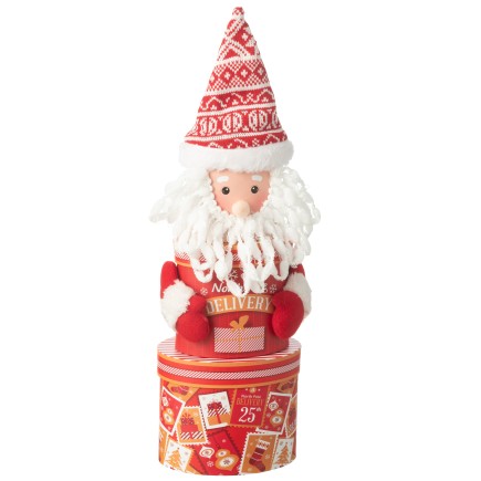Bote de provisiones de papel rojo 18x13x47 cm