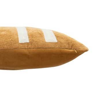 Coussin carré en polyester jaune 45*45*10 cm