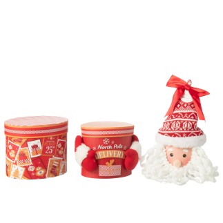Bote de provisiones de papel rojo 18x13x47 cm