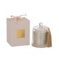 Vela campana de parafina beige 11x11x15.5 cm