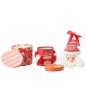 Bote de provisiones de papel rojo 18x13x47 cm