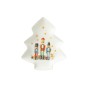 Assiette en forme de sapin en céramique blanche 25.5x21.2x2.8 cm Assiette en forme de sapin en céramique blanche 25.5x21.2x2.8 cm