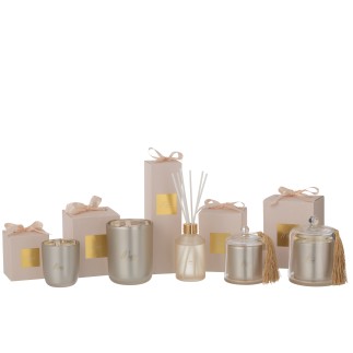 Huile parfumée Merci en paraffine beige 7x7x25 cm