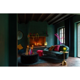 Coussin velours en textile multicolore 45x45x12 cm