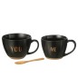 Boîte tasses en céramique noir 16.4x12.1x24 cm
