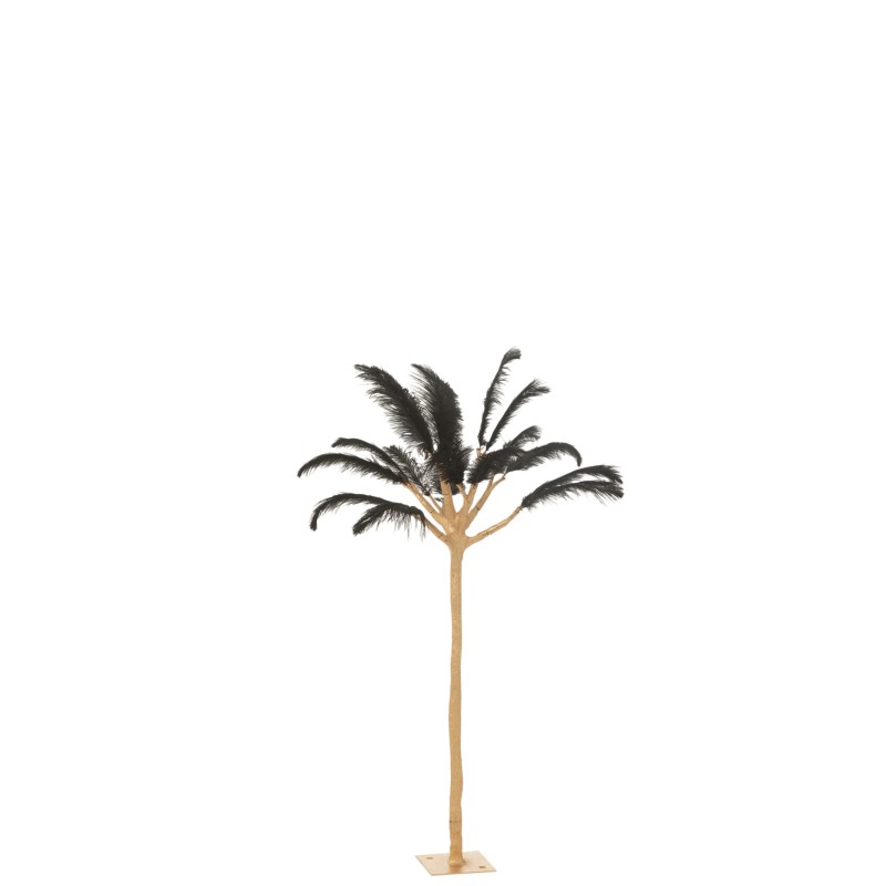 Albero di piume in acciaio oro e nero 90x90x120 cm Albero di piume in acciaio oro e nero 90x90x120 cm