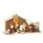 Belén LED de porcelana multicolor 31x10x16 cm