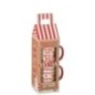 Confezione di 2 tazze in ceramica rossa 12x9,1x30 cm Confezione di 2 tazze in ceramica rossa 12x9,1x30 cm
