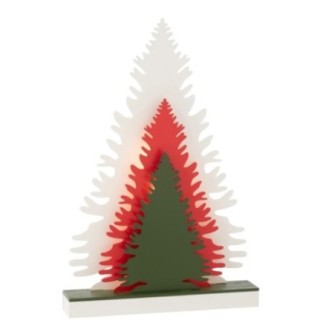 Sapin avec led en bois multicouleur 29.5*6*44.5 cm
