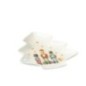 Assiette en forme de sapin en céramique blanche 25.5x21.2x2.8 cm Assiette en forme de sapin en céramique blanche 25.5x21.2x2.8 cm