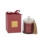 Bougie cloche en paraffine rouge 11x11x15.5 cm