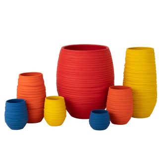Macetero de cerámica rojo 17*14*14 cm