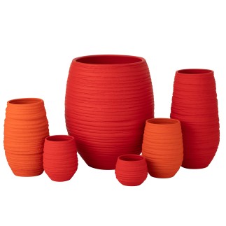 Macetero de cerámica rojo 17*14*14 cm