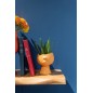 Vaso di fiori in ceramica arancione con volto 12x11x14,5 cm Vaso di fiori in ceramica arancione con volto 12x11x14,5 cm
