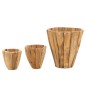 Macetero de madera de teca natural D.35 cm Macetero de madera de teca natural D.35 cm
