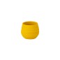 Vaso di fiori in ceramica gialla 17*14*14 cm