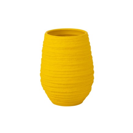 Cache-pot en céramique jaune 22*19*30 cm