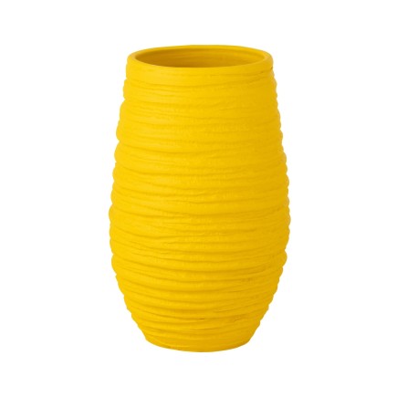Cache-pot en céramique jaune 22*19*40 cm
