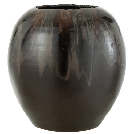 Vaso di fiori in ceramica marrone 50*50*50 cm
