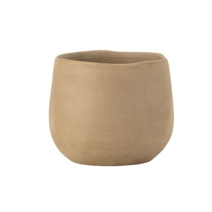 Macetero de cerámica beige 15*15*13 cm