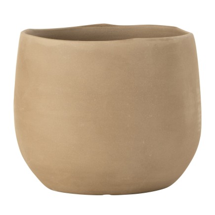 Macetero de cerámica beige 18*18*15 cm