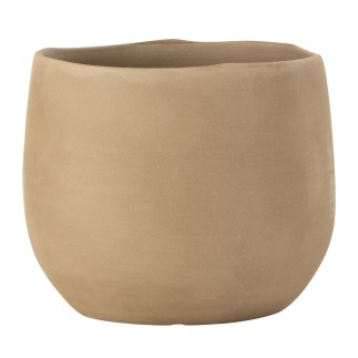Macetero de cerámica beige 21*21*18 cm