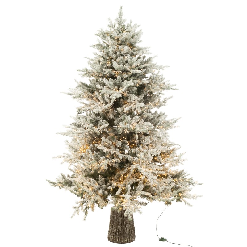 Albero di Natale artificiale con luci a LED in plastica bianca 140*140*210 cm