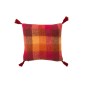 Cuscino con floche in tessuto multicolore 45x45x10 cm