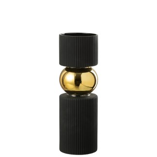 Vase en verre noir 10*10*30 cm