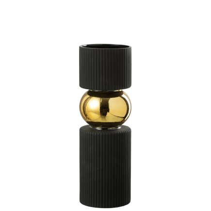 Vase en verre noir 10*10*30 cm