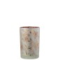 Photophore en verre multicouleur 12*12*18 cm
