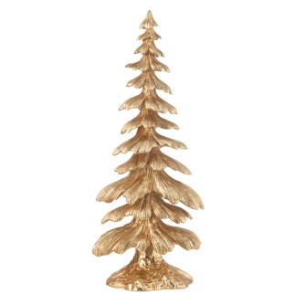 Sapin décoratif en polyrésine doré 21*13.5*51 cm