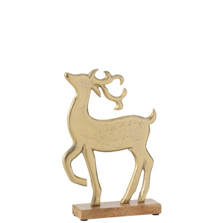 Cerf décoratif en aluminium doré 18*5*26.5 cm