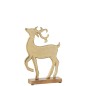 Cerf décoratif en aluminium doré 18*5*26.5 cm