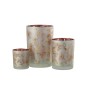 Photophore en verre multicouleur 12*12*18 cm