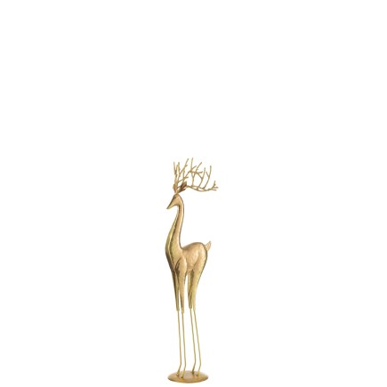 Cerf debout en métal doré 14.5*10*54 cm