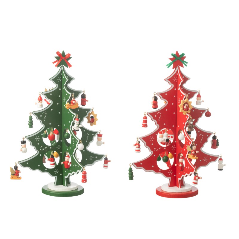 Sapins décoratifs pliable en bois multicouleur 29*24*3 cm
