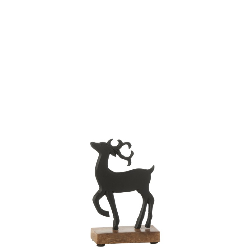 Cerf debout en aluminium noir 10.5*5*16.5 cm Cerf debout en aluminium noir 10.5*5*16.5 cm