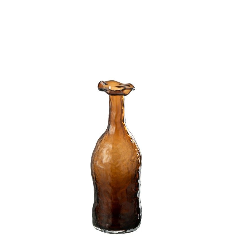 Vase en verre marron 9.5*9.5*27 cm Vase en verre marron 9.5*9.5*27 cm