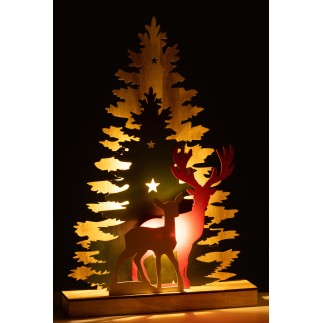 Sapin décoratif en bois multicouleur 29.5*6*44.5 cm